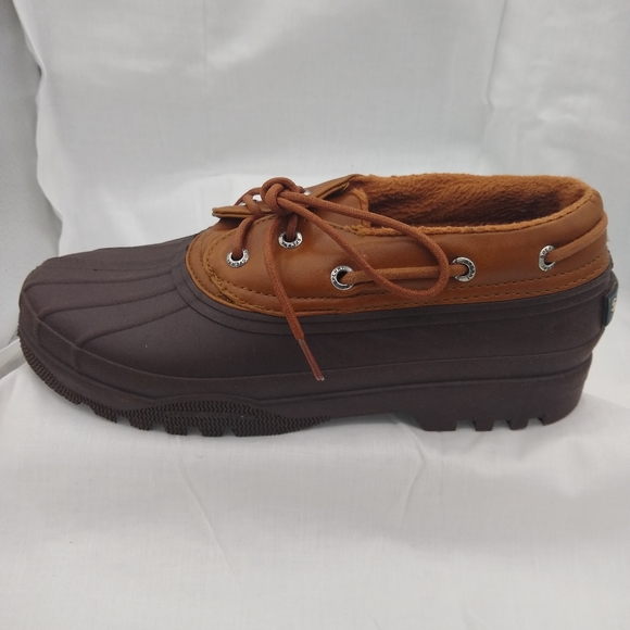 SPERRY Womens 8.5M Brown Duckling TopSider LeatherRubber Ankle LaceUp Boot - Picture 8 of 11